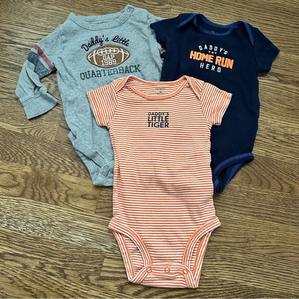 Daddy's Little onesie bodysuit bundle, size 3-6 month (set of 3)